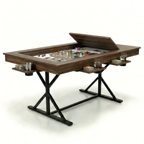 ARTETHYS Board Game Table with Mat & Removable Top Panels for 4-6 Players