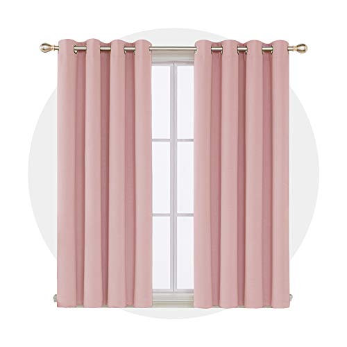 Image of Deconovo Blackout Curtain for Living Room 63 Inches Long, Door Curtain