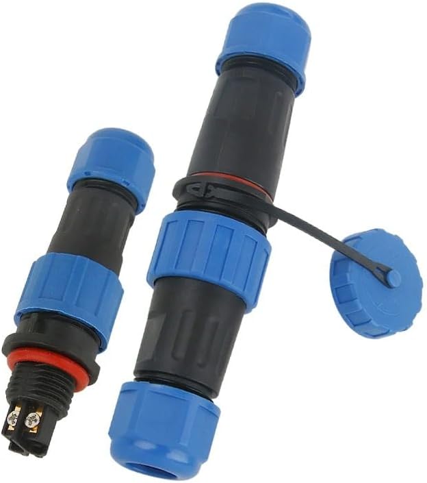 LD16 LD20 Connector Male Plug and Female Socket 2/3/4 Pin Panel Mount Wire and Cable Connectors(LD20 Rear nut,4P)