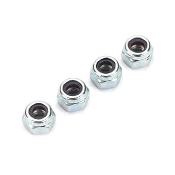 Du-Bro 4MM Nylon Insert Lock Nut, 4-Pack, Zinc Plated, Aircraft Quality, Pre-Assembled Nuts for Secure Fastening and Easy Installation