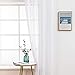 MIULEE 2 Unidades Cortinas Bordado Translucida de Dormitorio Moderno Ventana Visillos Rayas...