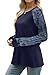WIHOLL Womens Tops Long Sleeve Shirts for Women Fall Outfits for Women 2025 Tops for Teachers Early Fall Fashion Must Haves Plus Size Clothes Winter Clothing Trendy Blouse Navy Blue Floral Print XL