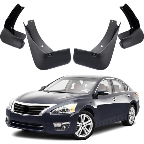 Image of Mud Flaps Splash Guards Compatible with Nissan Altima 2013-2018 | Front Rear Mud Guards Set of 4, Black