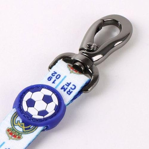 Hundeleine von Real Madrid, Größe M, offizielles Design mit Wappen, Premium-Oberflächen – strapazierfähige Hundeleine von Real Madrid für mittelgroße Hunde, bequemer Spaziergang