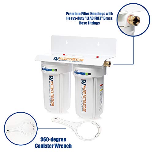 Image of RVWaterFilterStore Essential Jumbo High Flow RV, Camper, Tiny House, Van Conversion Water Filtration System Made in USA + Warranty