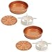 Copper Chef Perfect Cake Pan 3 PC set BOGO- (2) 9 X 9" Cake Pan with 2 Magic Middle Pockets and 2 Magic Middle Cake Cutters