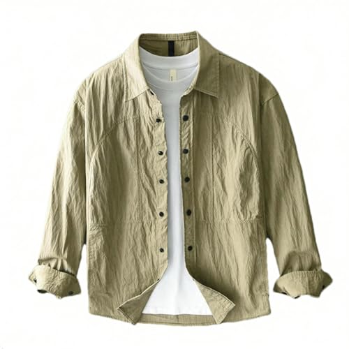 Chemise été homme légère manches longues, vêtement quotidien respirant