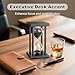 15 Minute Hourglass Timer, Wooden Stand Sand Timer Clock, Black Sand Watch 15 Min, Antiguo Reloj De Arena, Large Unique Hour Glass Sandglass for Home Desk Office (Black)