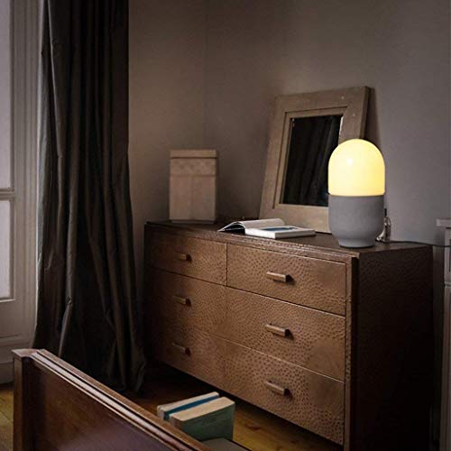 Lampe de bureau gypse pour éclairage doux yeux abat-jour verre