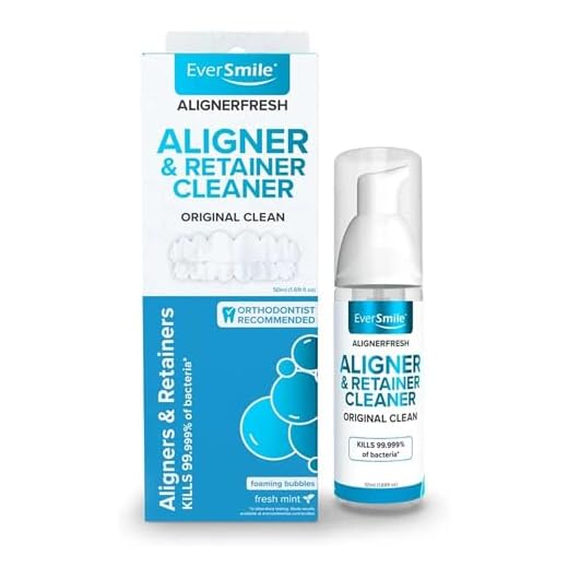 EverSmile AlignerFresh Original Clean Foam – Cleaner Compatible w/Invisalign and All Clear Aligners & Retainers – Eliminates Bacteria, Whitens Teeth, Fights Bad Breath – 50ml (1 Pack)