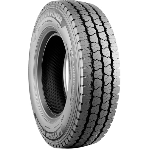 Venom Power At-Co AllSeason All-Weather Drive Commercial Radial Tire-225/70R19.5 225/70/19.5 225/70-19.5 128/126M Load Range G LRG 14-Ply BSW Black Side Wall