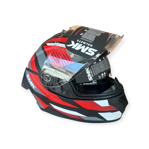 Image of SMK Typhoon Sparko Dual Visor Full Face Helmet, ISI DOT ECE 22.06 Certified