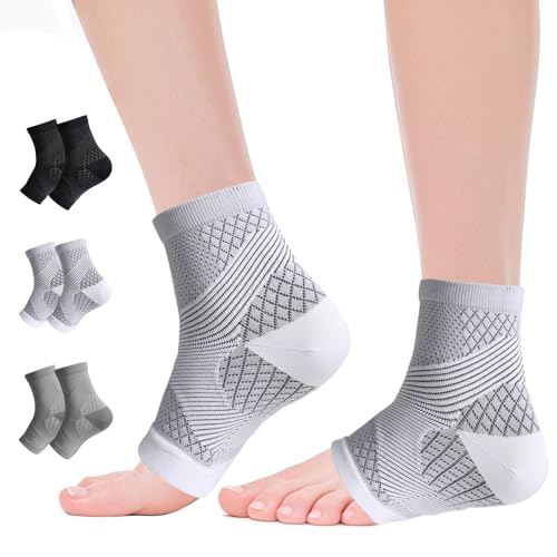NuCamper Tobillera Para Esguince de Tobillo, Hombre y Mujer Compresión Calcetín, Transpirable Elástica, Protección Deportiva Soporte Para Fascitis Plantar, Daño de Ligamentos, Tendinitis de Aquiles
