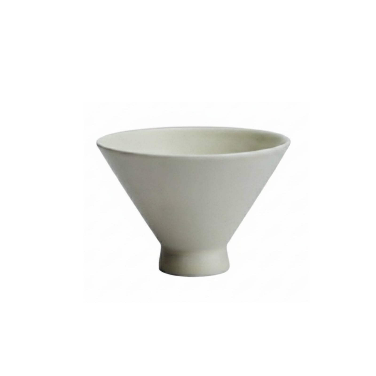 Tasse en céramique fait main style chapeau de paille émaillage réactif blanc