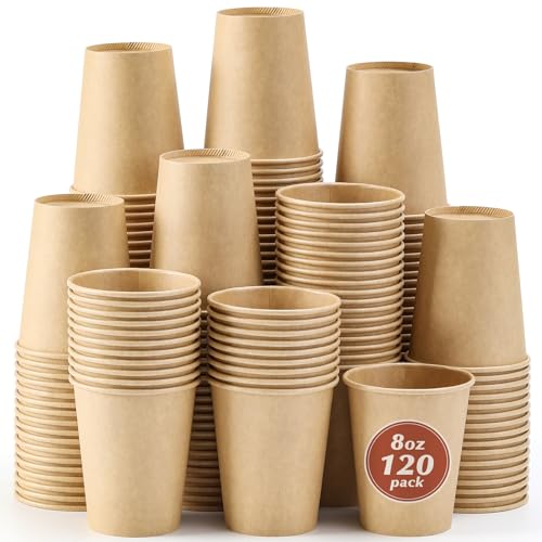 AOZITA 120 Pack 8 oz Paper Cups - Save 6%