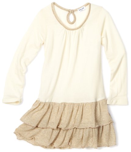 Vestido de punto con volantes ideal para fiestas infantiles y tardes de juego