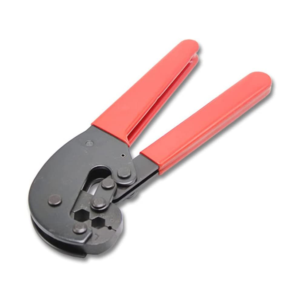 HS-457 Ratchet Crimper Pliers – Coaxial Cable Crimping Tool For BNC TNC Connectors, Ergonomic Adjustable Ratchet For RG6 RG58 Cables (8.2, 11, 5.4mm²)
