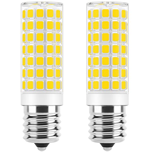 Image of E17 LED Bulb Dimmable 7W Microwave Over Stove Bulbs, 60W Incandescent Equivalent, Warm White 3000K, Fit for Whirlpool Maytag GE Kenmore LG Microwaves, Replaces 8206232A 1890433 AP4512653, 2 Pack