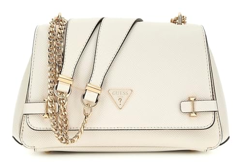 Sac bandoulière convertible GUESS Rosalba blanc crème à rabat