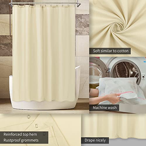 Alyvia Spring Cream Fabric Shower Curtain Liner Waterproof thumb #2