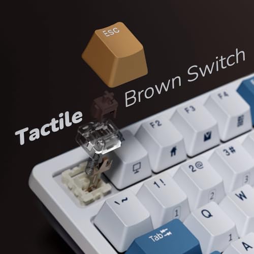 Image of RK ROYAL KLUDGE RK98 Wireless Mechanical Keyboard, 100 Keys 98% Layout with Custom Switches Hot Swappable, Tri-Mode BT5.1 /2.4G /USB-C Full Size Gaming Keyboard with Numpad RGB, Brown Switch