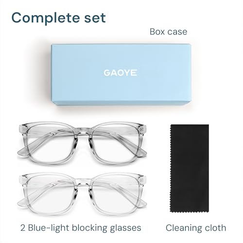 Image of Gaoye Blue Light Blocking Glasses -Fashion Square Eyeglasses, Anti UV Ray Computer Gaming Glasses Blue Blockers for Women /Men