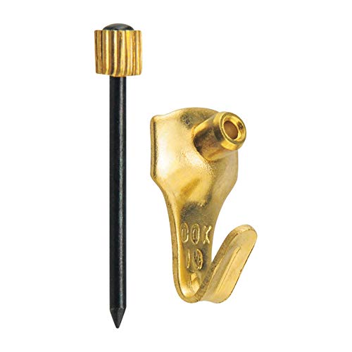 Image of OOK 533004 Professional Picture Hangers, Art Hangers, Gold Finish, Reusable Picture Hooks, 10lb (4 set)