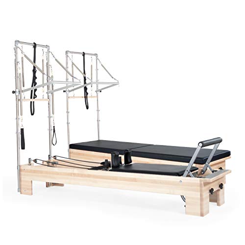 Balanced Body Studio Reformer, Pilates Fitness Equipment for Home and Studio, Standard Black Upholstery