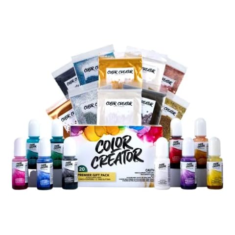 Alumilite Color Creator Premier Gift Pack : Multipurpose DIY Art Kit and Craft Supplies for Endless Possibilities (20 Pack) Cover