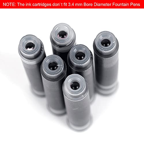 100Pcs Jinhao Fountain Pen Ink Cartridges Refills, Disposable And Universal - 2.6 Mm Bore Diameter (Black Ink) #TOP2