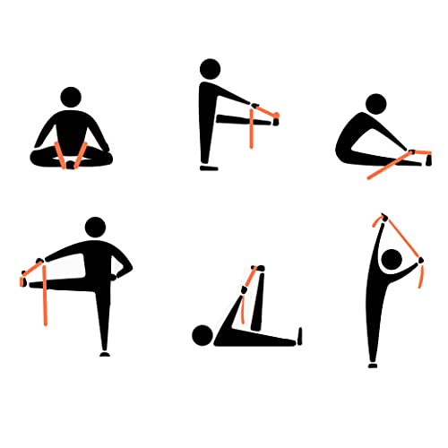 Rebuwo Yoga Belt Orange Yoga Strap With Extra Safe D-Ring Buckle, Durable And Soft Cotton Texture Daily Stretching, Physical Therapy, Fitness, Yoga, Pilates #TOP5