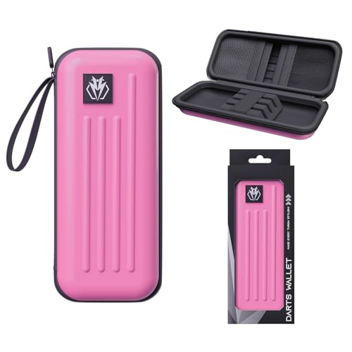 Lavishio Dart Case,Darts Carrying Case Holds 3 Darts and Extra Accessories,Built-In Storage Tubes and Pockets for Flights, Tips, Shafts ect. (Pink)