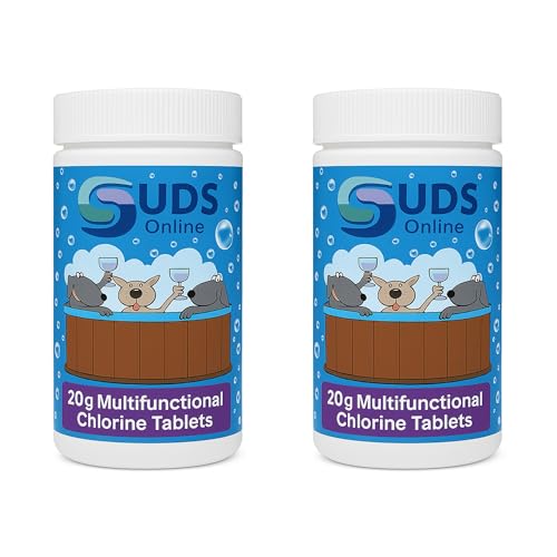 SUDS-ONLINE 100 x 20g Chlorine Tablets for Hot Tubs Swimming Pool ...