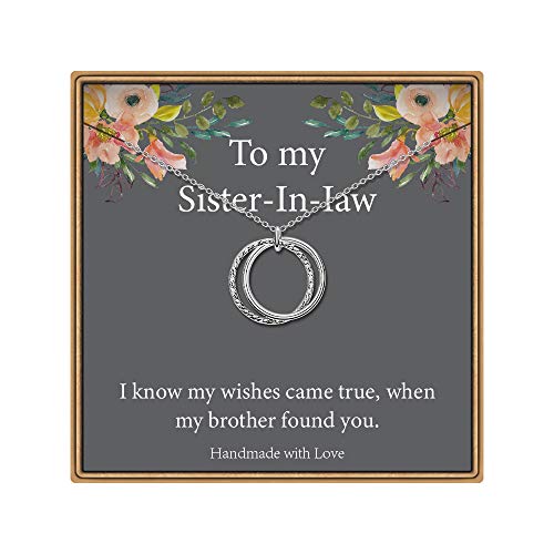 Product Image of the IEFLIFE Sister's Necklace: Linked Circle Design for Sister-in-Law - Birthday or Wedding Gift