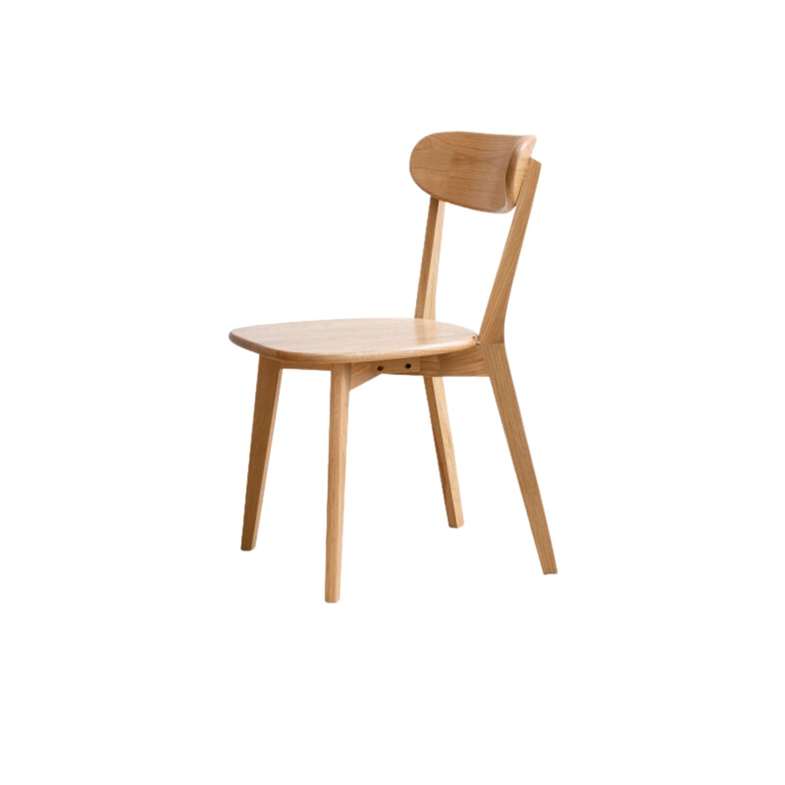 Condition photo showing New/Like New for (2)dining chairs, kitchen chairs, 100% oak solid wood modern chair with curved backrest kitchen & dining room chairs modern chair for living room (natural, 1 pack)