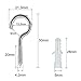 TERMATH 7/8 x 2 Inch Stainless Steel Screw Eyes Hooks,Plant Hangers,String Lights Hooks,Ceiling Hooks,Cup Hooks (22PCS)