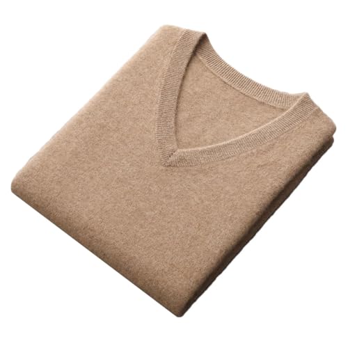Men V-Neck Cashmere Waistcoat Sleeveless Sweater Merino Wool Pullover Basic Tops