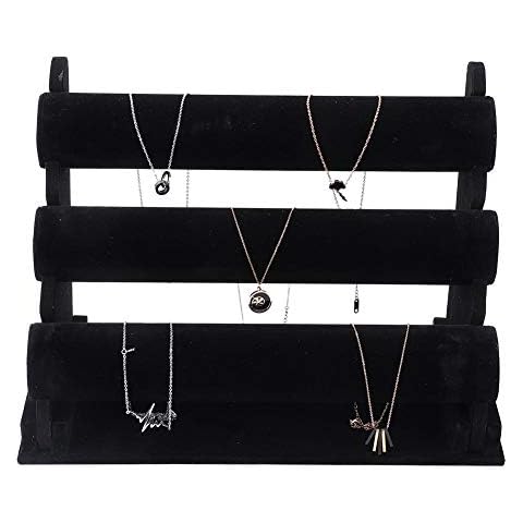 July Summer Gifts Biunixin 3 Tier Watch Bracelet Bangle Display Stand, Jewelry Stand Holder Jewelry Storage Organizer(Velet) Cover