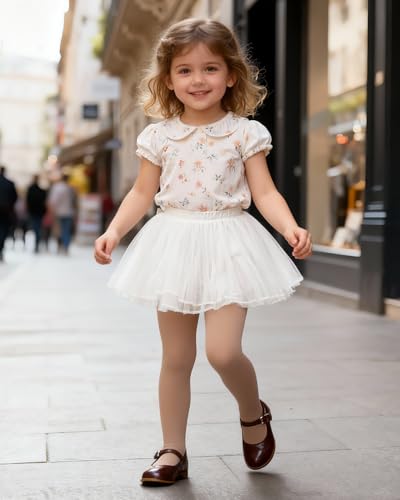 Century Star Toddler Tights Baby Girls-Ballet Dance Nude Infant Tights 1-3T Stockings - Thumbnail 2