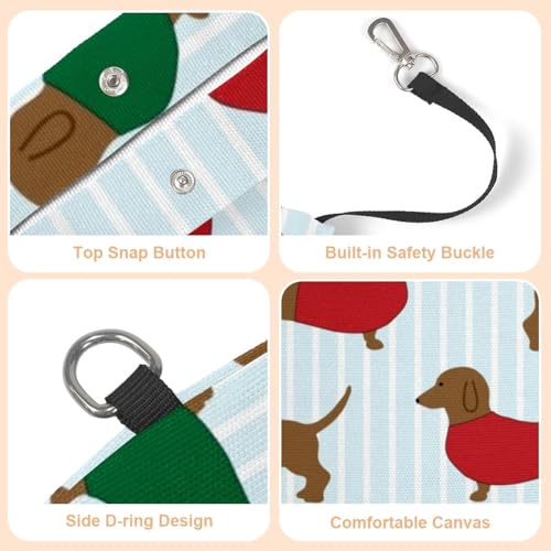 Sac à bandoulière en toile de qualité pour chien teckel