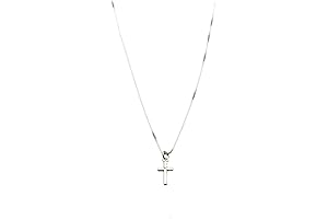 Petite Silver Cross Necklace| Minimalist Cross Charm Pendant | Dainty Necklaces | Tiny Cross Jewelry