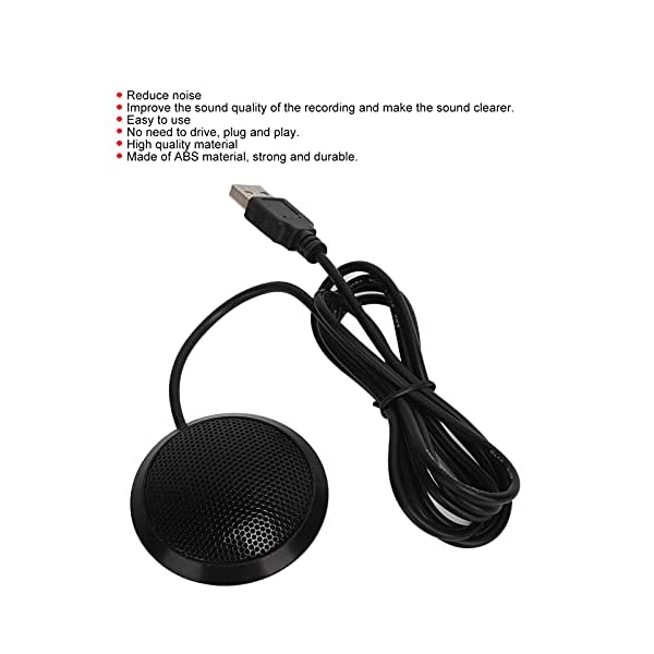 Deansh Omnidirektionales Mikrofon, Plug-Play-USB-Desktop-Mikrofon mit Rauschunterdrückung, Tragbares 360-Grad-Pickup… – Bild 5