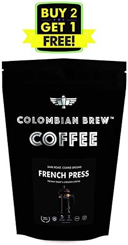 Colombian Brew Arabica French Press Coffee Powder 250gm, Buy 2 Get 1 Free (Make Hot or Cold Brew)