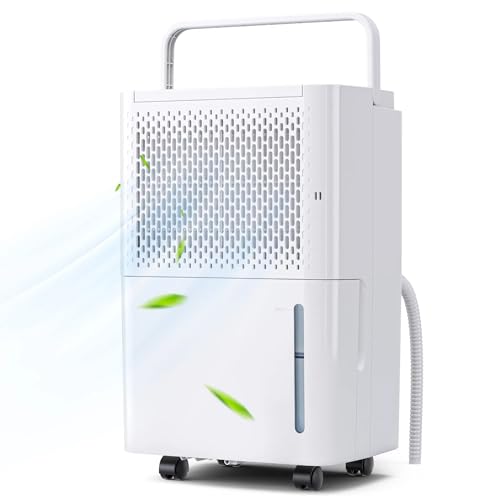 ADVWIN 2100ml Air Dehumidifiers, Removes up to 10 L/Day of Moisture, Dehumidifie Suitable for Bedroom, Bathroom, Wardrobe Room, Office, White