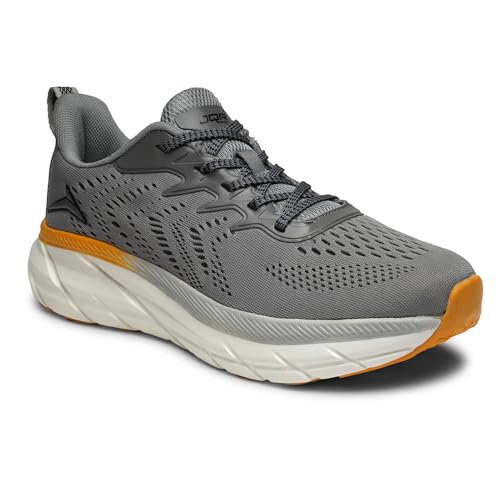 Image of JQR Atlanta Men's Sports Running Shoes Knitting Upper Lace Up Design Soft Cushioned Memory Foam Insole Extra Grip Anti Skid Comfortable Lightweight Durable for Gym, Walking, Jogging & Everyday