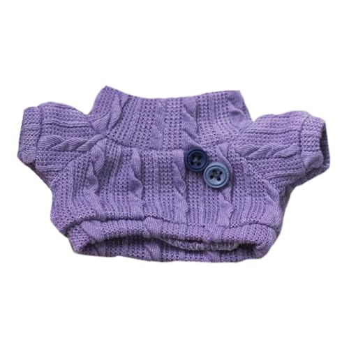 niannyyhouse 10cm-15cm 20cm ぬいぐるみ 服 タートルネックセーター 綿人形お洋服 着せ替え (Purple, 10cm-15cm)