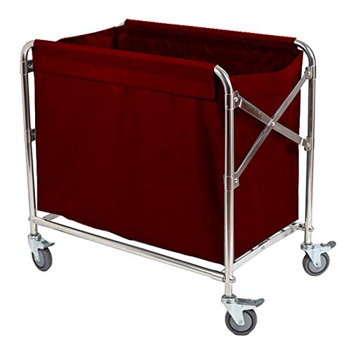 Chariot à Linge pour Transporter Le Linge et Objets Lourds, Chariot à Linge Pliable avec roulettes Verrouillables, Charge Maximale 150 Kg - 87x52x83 CM Cover