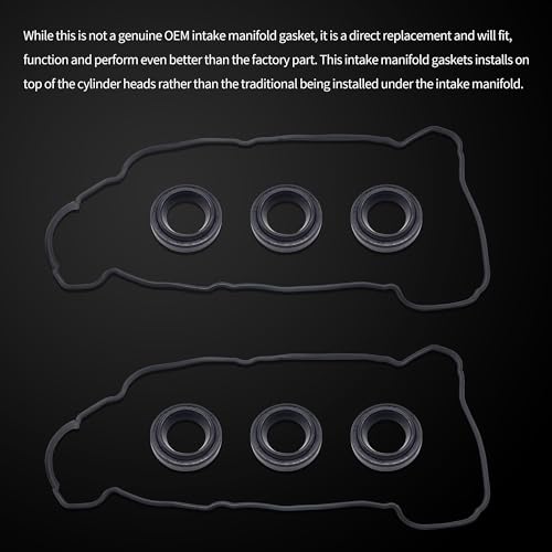 Image of HiSport VS50471R Valve Cover Gasket Set - Compatible with Lexus Es300 1994-1998 Compatible with Toyota Avalon 1995-2000 Camry 1994-2003 Sienna 1998-2001 Solara 1999-2003 3.0L