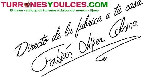 Lote de 5 Turrones artesanos, Sin Gluten (celiacos). 1,5 Kg - Turrones Fabián - Jijona blando, Alicante duro, Piedra, Yema Tostada, de Frutas. Denominación de Origen Jijona-Alicante.