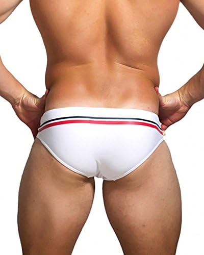 Vista 3 de UXH Nuevos hombres Tigh natación calzoncillos blancoTrunks traje de baño traje de baño repelente al agua hombre playa corto hombres traje de baño